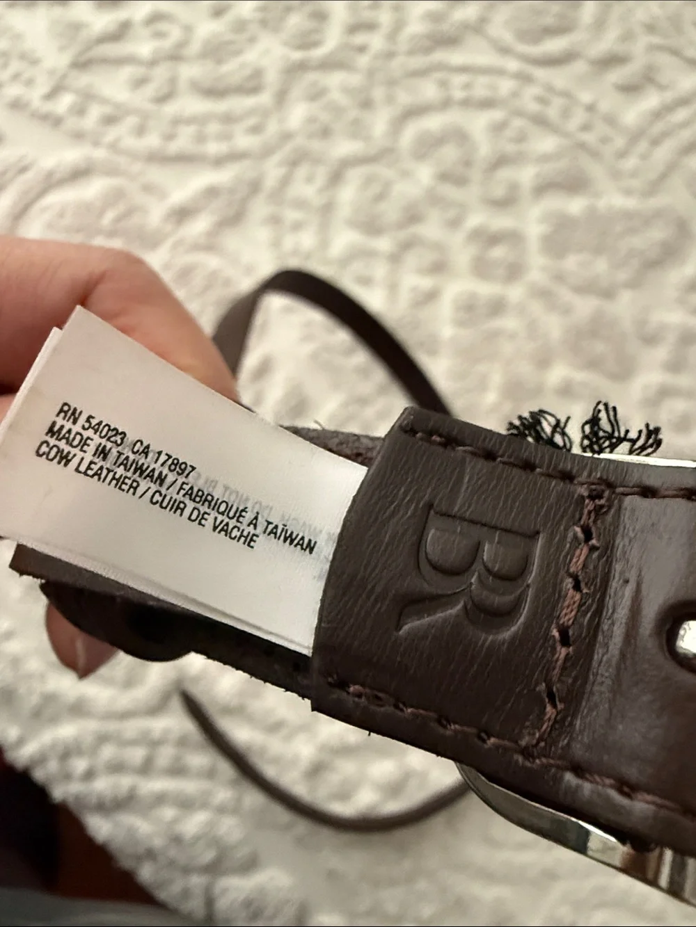 Banana Republic Dark Brown Leather Belt with Silver Buckle